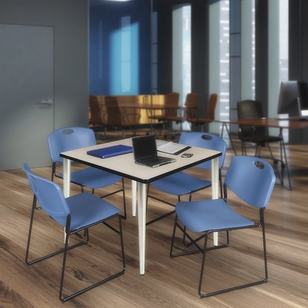 Regency Kahlo Square Table & Chair Sets, 42 W, 42 L, 29 H, Wood, Metal, Polypropylene Top, Maple TPL4242PLCM44BE - main